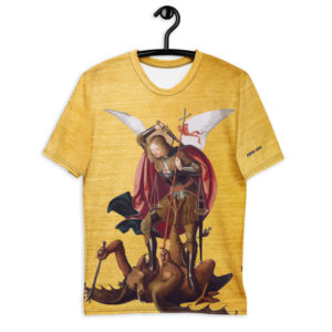 Saint Michael the Archangel killing the dragon T-shirt