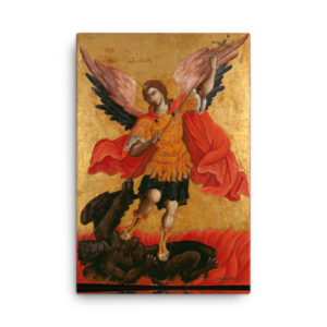 Archangel Michael by Theodoros Poulakis – Canvas Wall Art Rosary.Team