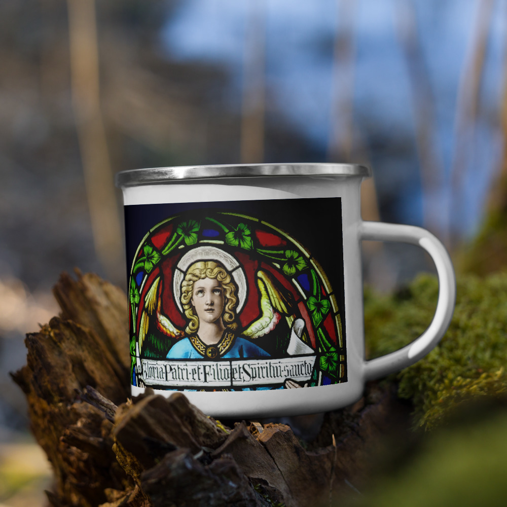 The Glory Be (Gloria Patri) Enamel Mug Drinkware Rosary.Team