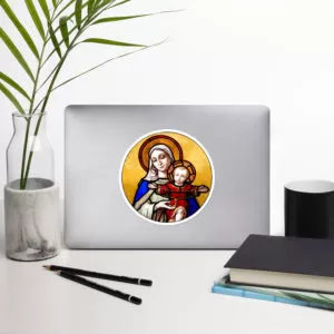 Holy Mother and Divine Child – Bubble-free stickers Stickers Rosary.Team