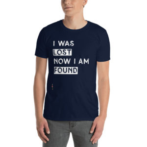 I was lost now I am found Short-Sleeve Unisex T-Shirt Apparel Rosary.Team