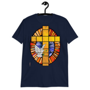 Cross and Dove Short-Sleeve Unisex T-Shirt