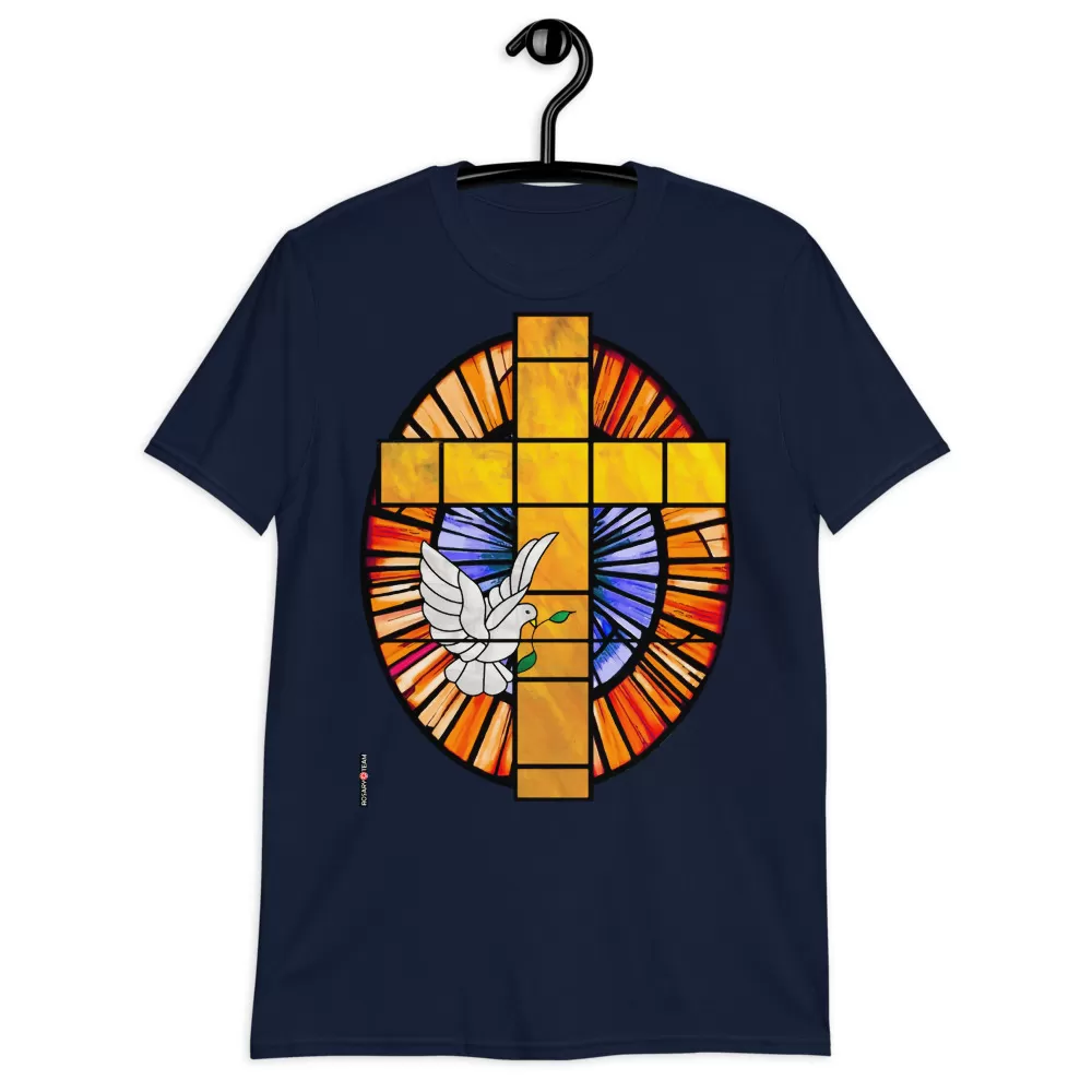 Cross and Dove Short-Sleeve Unisex T-Shirt