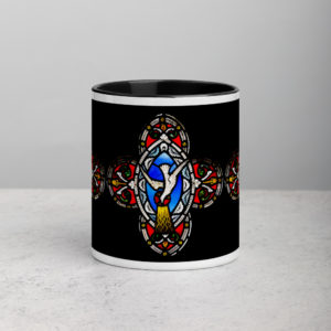 Holy Spirit Stained Glass Mug with Color Inside