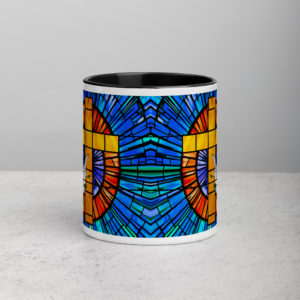Dove and Cross Mug with Color Inside