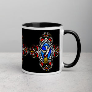 Holy Spirit Stained Glass Mug with Color Inside Drinkware Rosary.Team