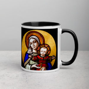 Holy Mother and Divine Child Mug with Color Inside
