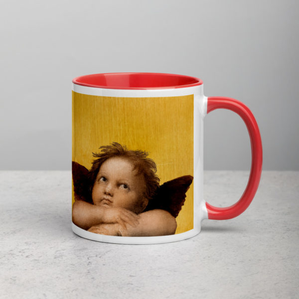 Raffaello’s Two Cherubs Mug with Color Inside