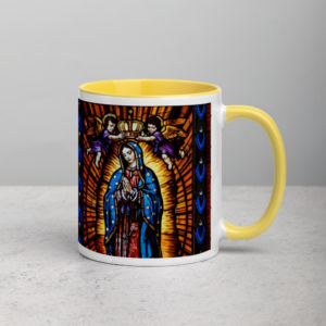 Our Lady of Guadalupe Mug with Color Inside Drinkware Rosary.Team