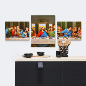 The Last Supper – Canvas Triptych – Medium 48×16 Triptychs Rosary.Team