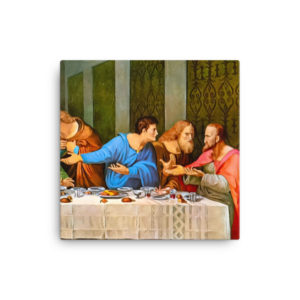 The Last Supper (Small Canvas – Right) 12×12 Triptychs Rosary.Team