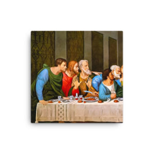 The Last Supper (Small Canvas – Left) 12×12 Triptychs Rosary.Team