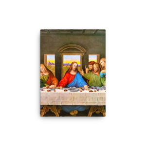 The Last Supper (Small Canvas – Centerpiece) 12×16 Triptychs Rosary.Team