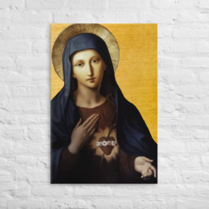 Immaculate Heart of Mary Canvas Wall Art Rosary.Team