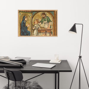 Learning Holiness at the School of Nazareth – Framed matte paper poster Wall Art Rosary.Team