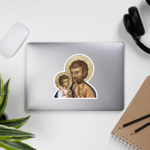 St Joseph and Divine Child Bubble-free stickers Stickers Rosary.Team