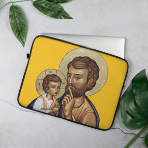 St Joseph and Divine Child – Laptop Sleeve Accessories Rosary.Team