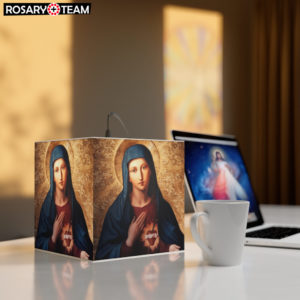 Immaculate Heart of Mary - Modern Votive Lamp