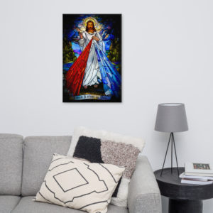 Divine Mercy Canvas Wall Art Rosary.Team