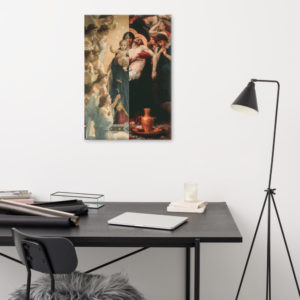 Bouguereau’s Pietà (1876) and The Virgin with Angels (1900) Collage Wall Art Rosary.Team