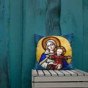 Holy Mother and Divine Child - Premium Pillow