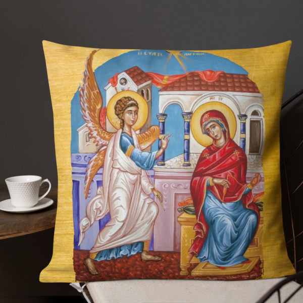 Annunciation Icon G - Premium Pillow