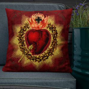 Sacred Heart – Premium Pillow Pillows Rosary.Team