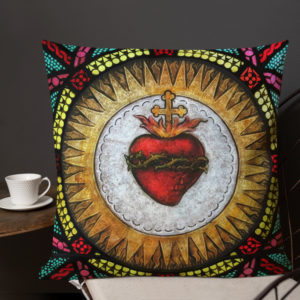 Sacred Heart – Premium Pillow Pillows Rosary.Team