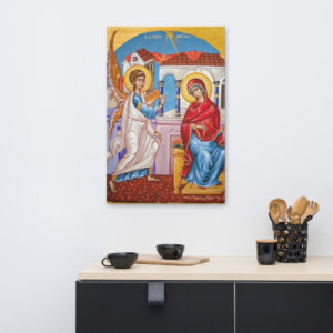Annunciation Icon Canvas Wall Art Rosary.Team