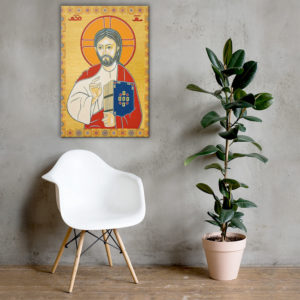 Our Lord Maronite Icon Canvas Wall Art Rosary.Team