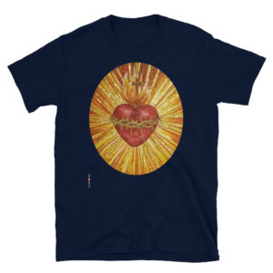 Sacred Heart Short-Sleeve Unisex T-Shirt Apparel Rosary.Team