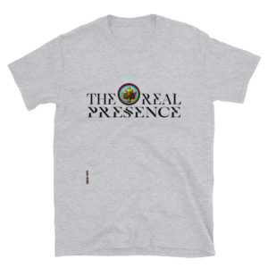 The Real Presence Short-Sleeve Unisex T-Shirt Apparel Rosary.Team