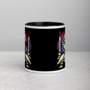 Eucharist - Black Background - Mug with Color Inside