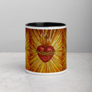 Sacred Heart Mug with Color Inside