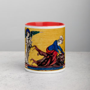 Hail Mary, Full of Grace, Punch the Devil in the Face – Mug with Color Inside Drinkware Rosary.Team