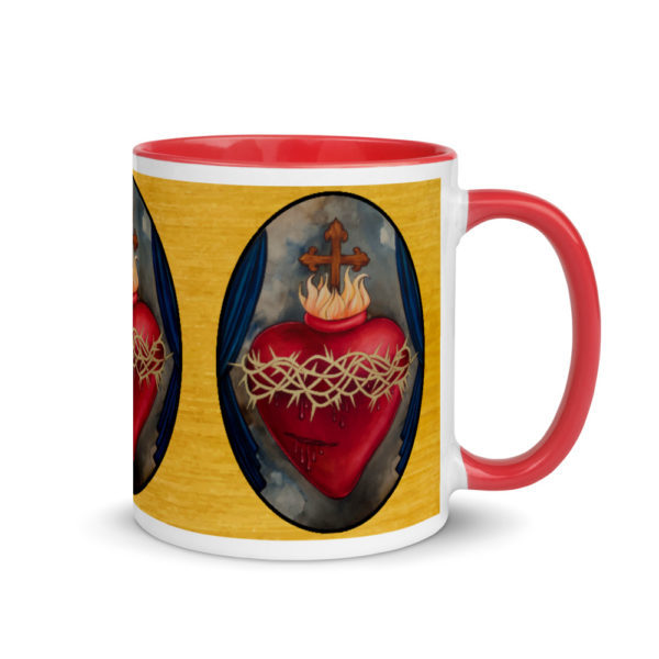 Sacred Heart Unveiled G - Mug with Color Inside