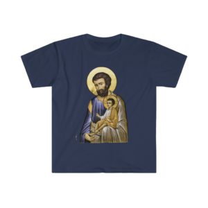 Parabilis – St Joseph and Divine Child – Unisex Softstyle T-Shirt Apparel Rosary.Team