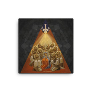 Pentecost Triangular Icon B – Canvas Wall Art Rosary.Team