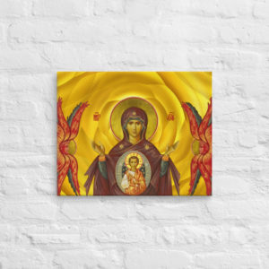 Teotokos Our Lady of the Sign – Canvas Wall Art Rosary.Team