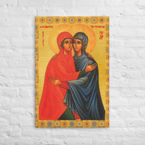 Visitation Icon – Canvas Wall Art Rosary.Team