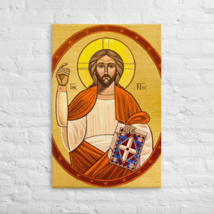 Coptic Icon Jesus Christ – Canvas Wall Art Rosary.Team
