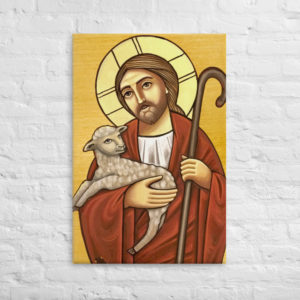 Good Shepherd – Coptic Icon – Canvas Wall Art Rosary.Team