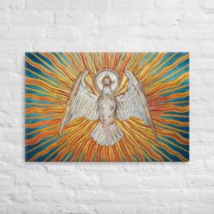 Our defense against fear: the Holy Spirit – Canvas Wall Art Rosary.Team