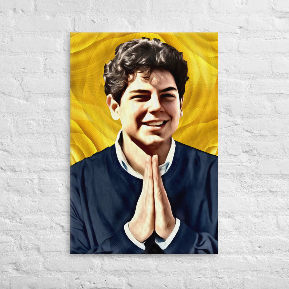 Blessed Carlo Acutis, Servant of God – Canvas Wall Art Rosary.Team