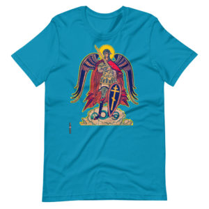 Saint Michael – Short-Sleeve Unisex T-Shirt Apparel Rosary.Team