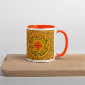 Lord's Prayer in Latin (concentric) - Mug with Color Inside