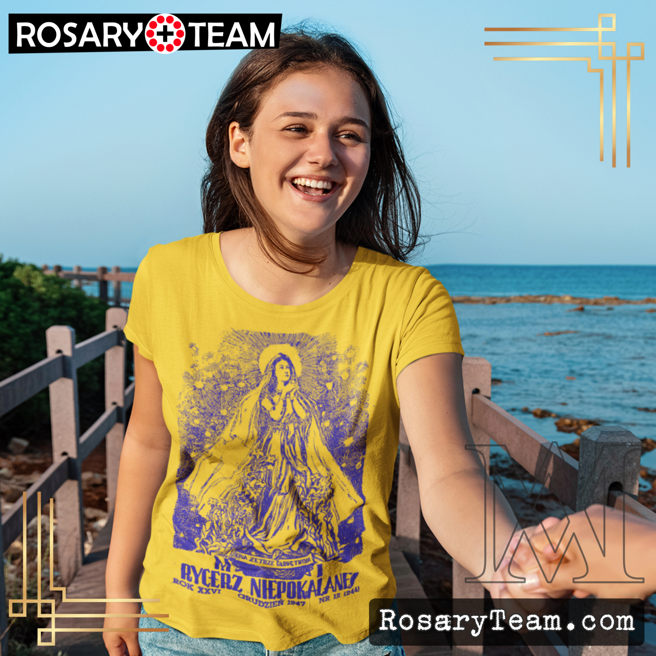 Rycerz Niepokalanej – Short-Sleeve Unisex T-Shirt Apparel Rosary.Team