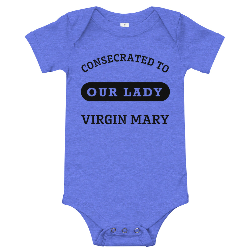 Consecrated to Our Lady Virgin Mary – Baby short sleeve one piece