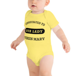 Consecrated to Our Lady Virgin Mary - Baby short sleeve one piece