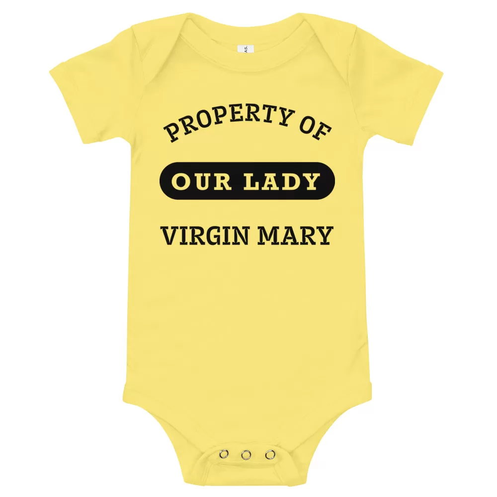 Property of Our Lady Virgin Mary  - Baby short sleeve one piece